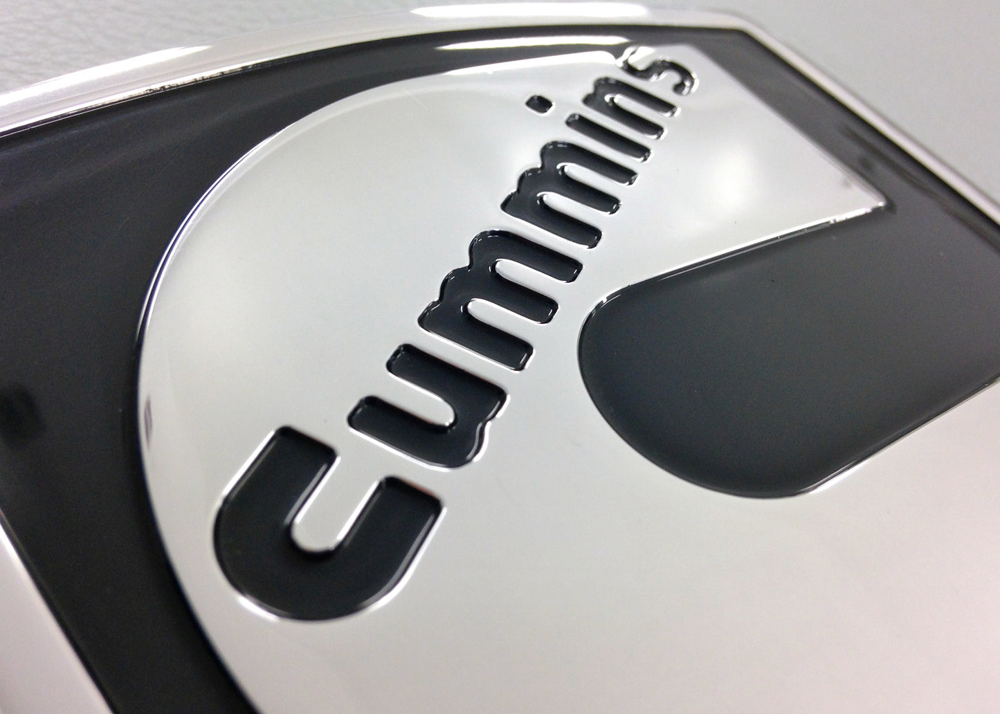 "Cummins" Shield - Polished / Black