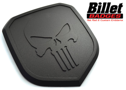 Punisher Shield - Satin Black Powder Coat