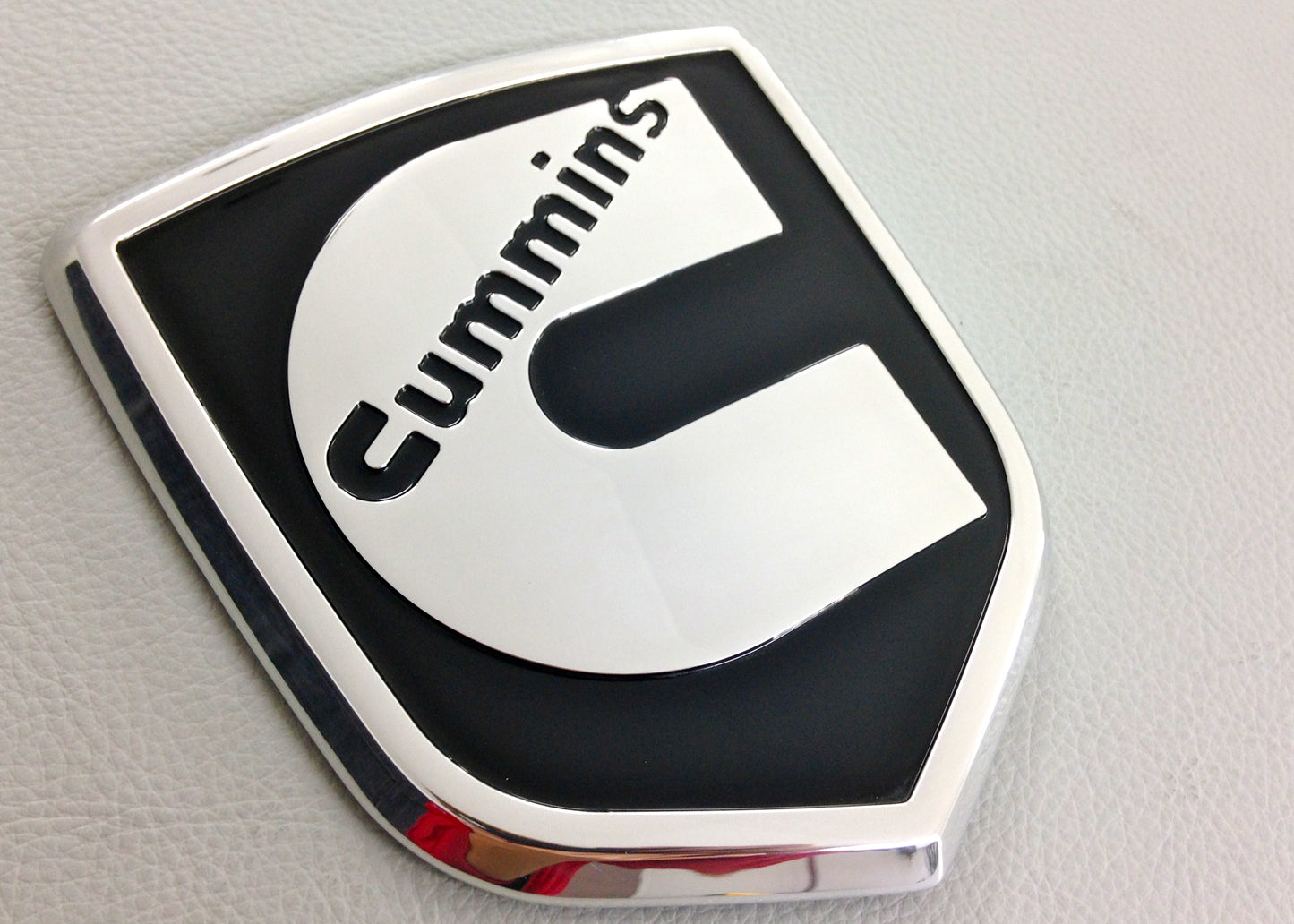 "Cummins" Shield - Polished / Black