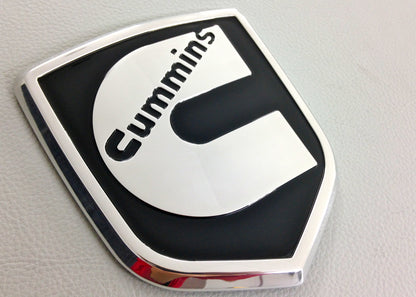 "Cummins" Shield - Polished / Black