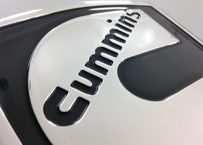 "Cummins" Shield - Polished / Black