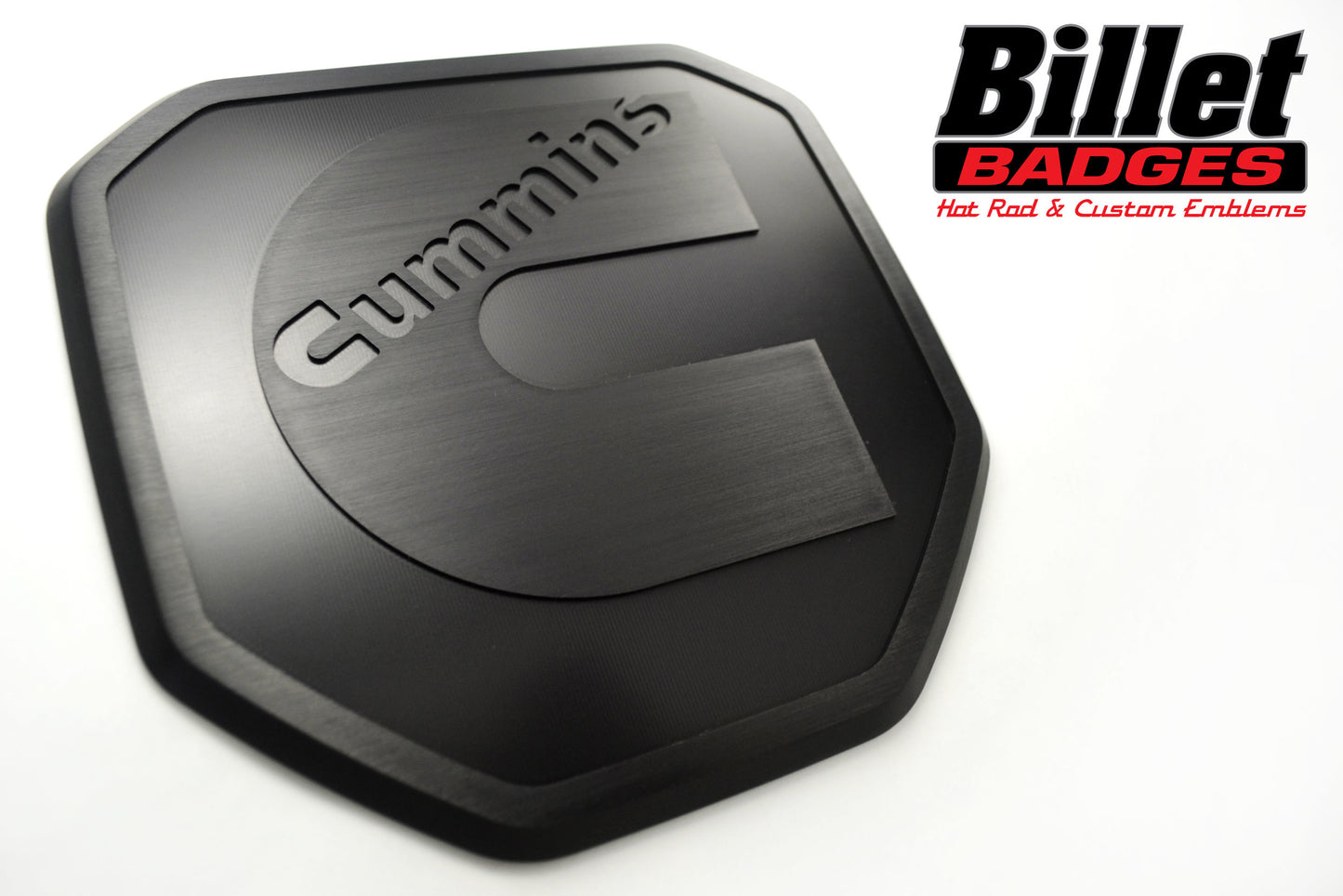"Cummins" Shield - brushed carbon black / machined carbon black