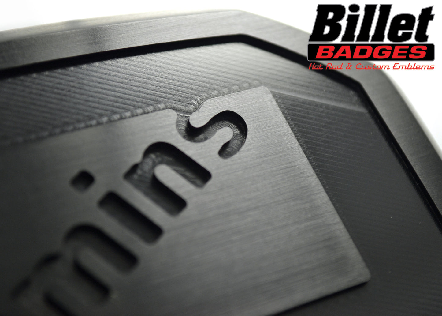 "Cummins" Shield - brushed carbon black / machined carbon black