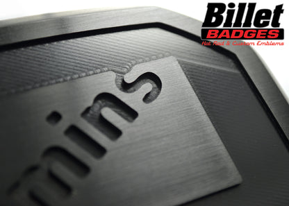 "Cummins" Shield - brushed carbon black / machined carbon black