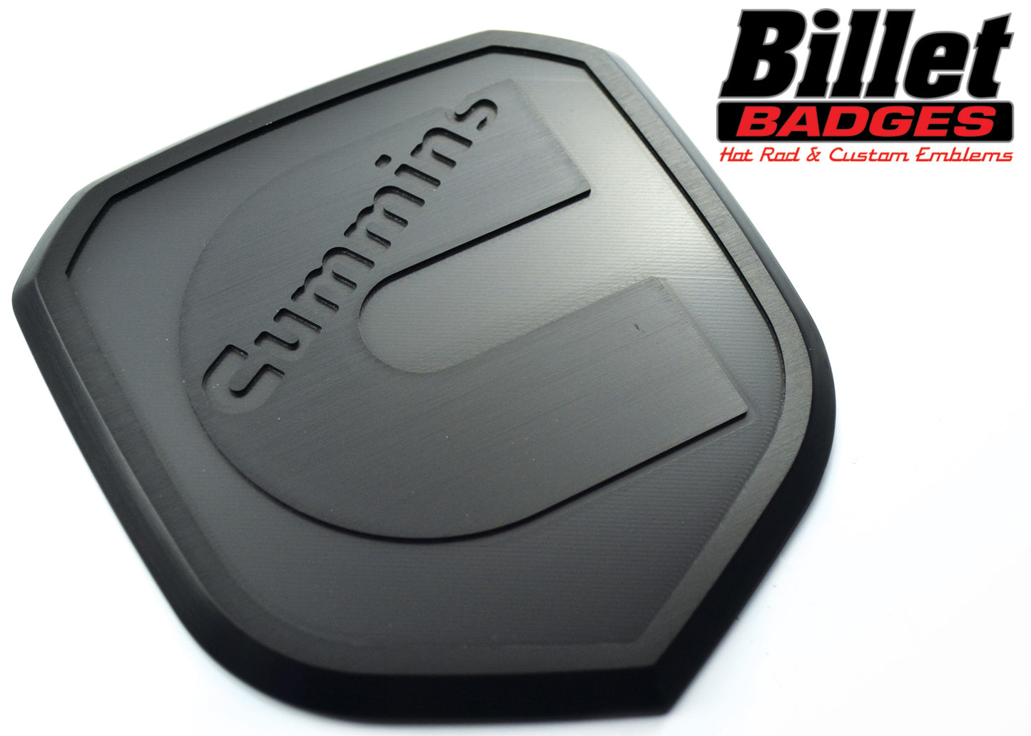 "Cummins" Shield - brushed carbon black / machined carbon black