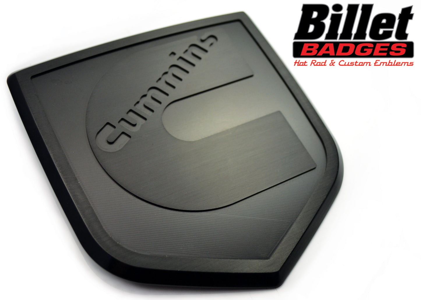 "Cummins" Shield - brushed carbon black / machined carbon black