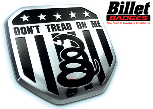 "Don't Tread on Me" - Polished / Black Shield