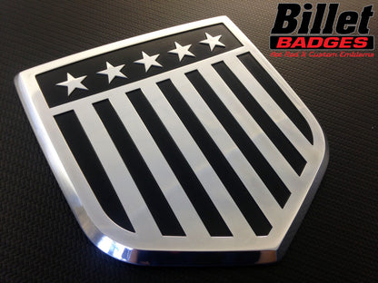 "Stars & Stripes" - Polished / Black Shield